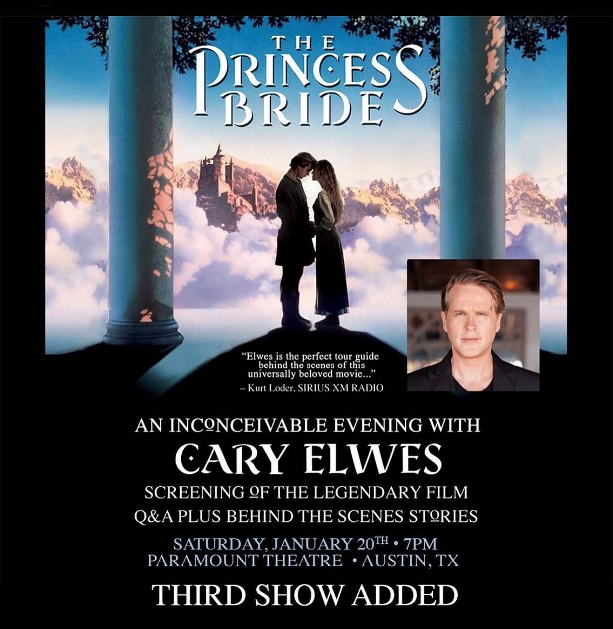 Cary Elwes The Princess Bride Tour Poster 2025